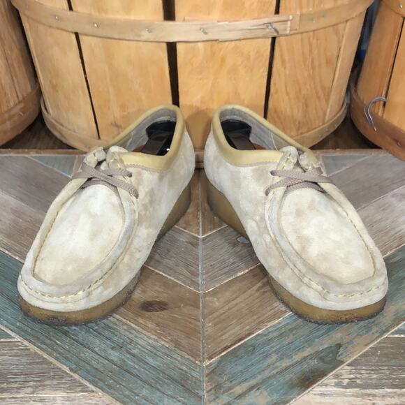 Clarks Originals Wallabee Low Sand Suede Lace-Up Mocs Loafers Womens Size 8.5 - Picture 7 of 11